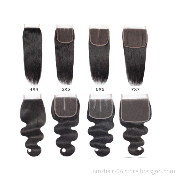 4x4 5x5 6x6 Transparent Lace Closure Frontal Indian virgin Human Hair Pre Plucked Cheap 13x4 13x6 360 HD Lace Frontal Closure